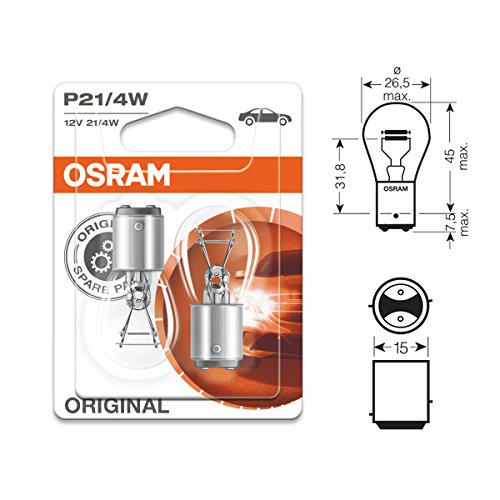 Osram Blister 2 Lampadine Base Metallo Per Auto 255W Baz15D A7225Bli2