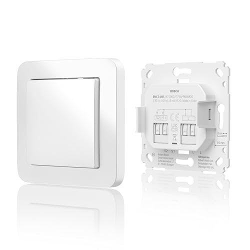 Bosch Smart Home Interruttore A Parete Per Attuatori Smart, Integrazione Salvaspazio Nelle Scatole A Parete, Per Controllo Luci/Tapparelle Ii, Relè O