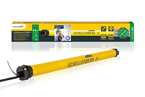 Schellenberg 21110 Motore Per Tapparelle Radiocomandato Premium 10 Nm Mini, Yellow