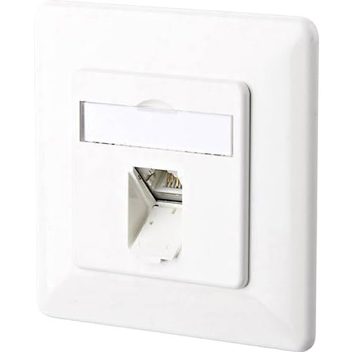 Btr Netcom 130C370002-I Metz Connect 130C371002-I-Presa Di Rete Da Incasso Con Piastra Centrale E Telaio Cat 6A 1 Porta