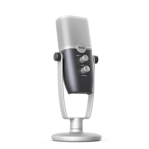 Akg Pro Audio Ara Microfono Professionale A Condensatore Usb-C - Modalità Di Acquisizione Audio A Doppio Schema Per Podcast, Video Blogging, Gaming E