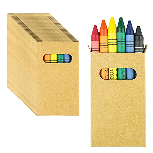 Partituki Gadget Compleanno Bambini 40 Sets Di 6 Pastelli A Cera Colorati. Regalini Fine Festa Bambini E Pignatta