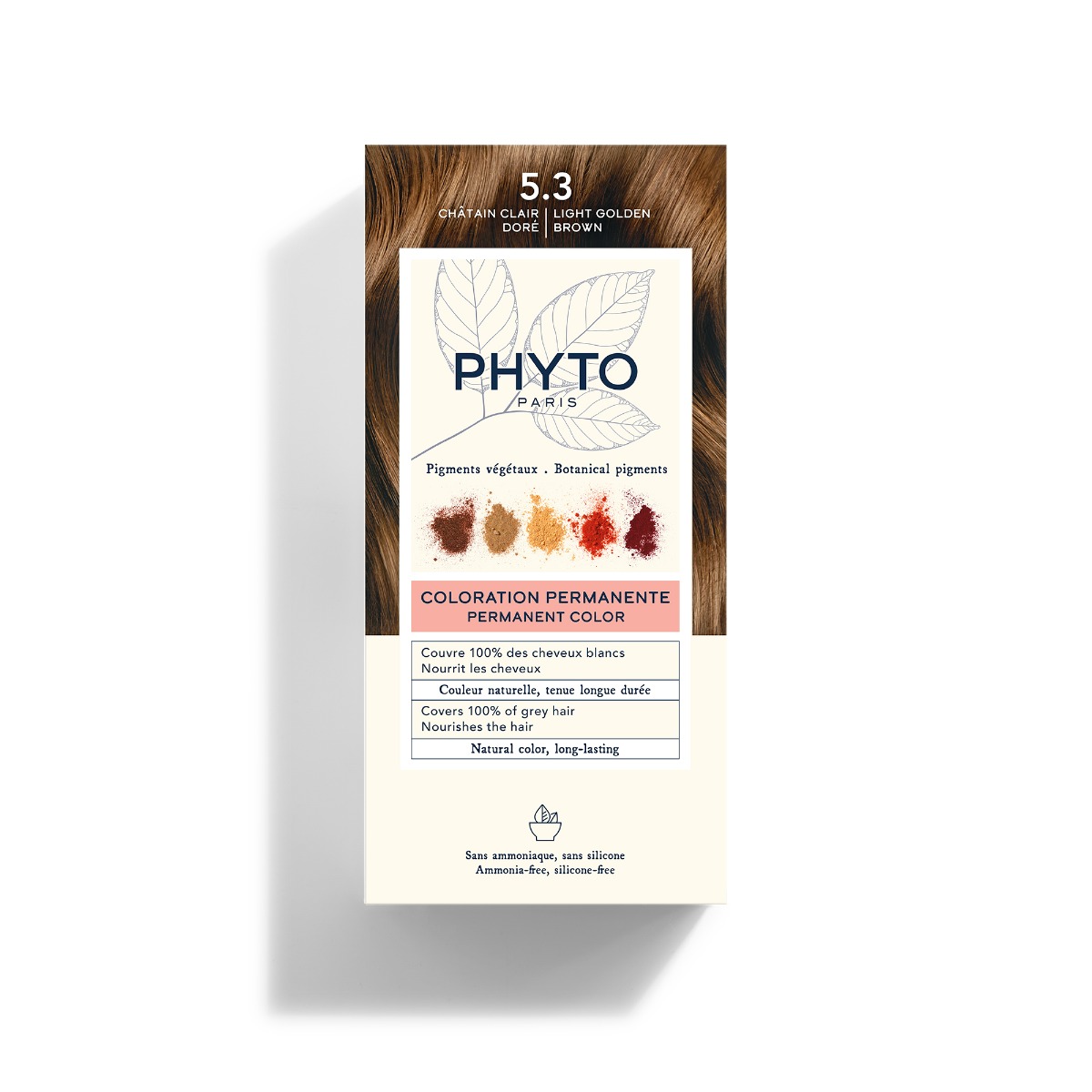 Phyto Phytocolor 5.3 Castano Chiaro Dorato Colorazione Permanente Senza Ammoniaca