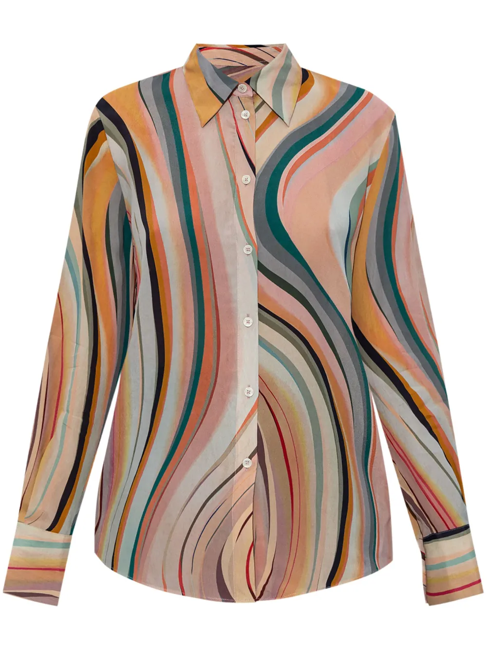 PS Paul Smith Swirl-print shirt - Arancione