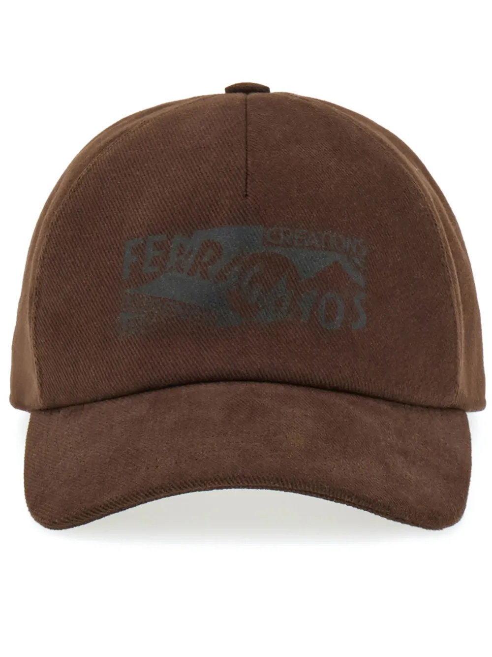 Ferragamo logo-print cap - Marrone