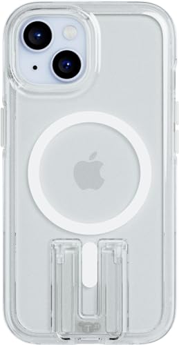 Tech21 Crystal Kick For Iphone 15, Compatible With Magsafe, Basic Case, Tpu And Biodegradable Material, Clear/White, 12X Military Grade Protection: 4,