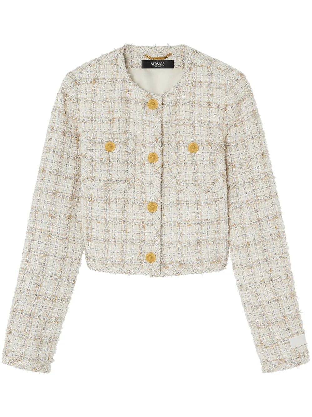 Versace tweed jacket - Toni neutri