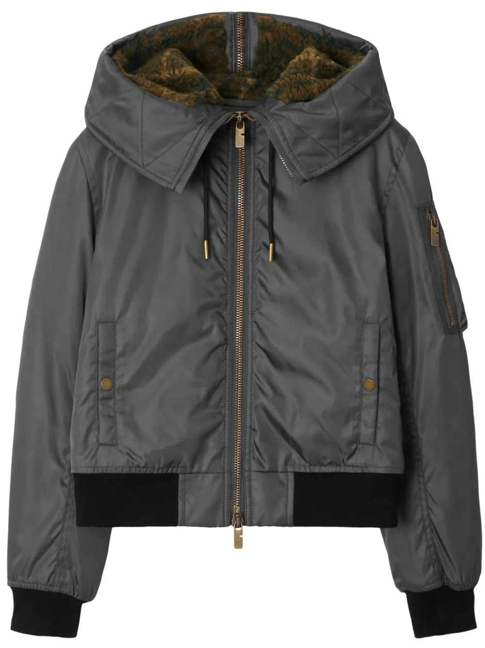 Burberry cropped parka - Grigio