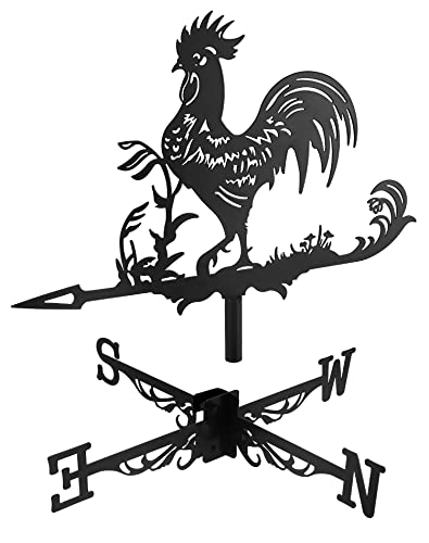 Qwork® Weathercock Weather Vane Indicatore Di Direzione Del Vento In Metallo Retrò Per La Decorazione Del Tetto Del Giardino