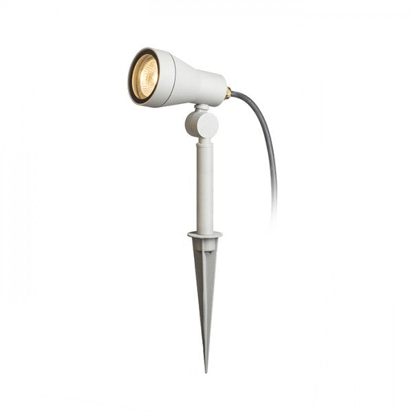 Faretto direzza con picchetto grigio argento 230v gu10 35w ip54