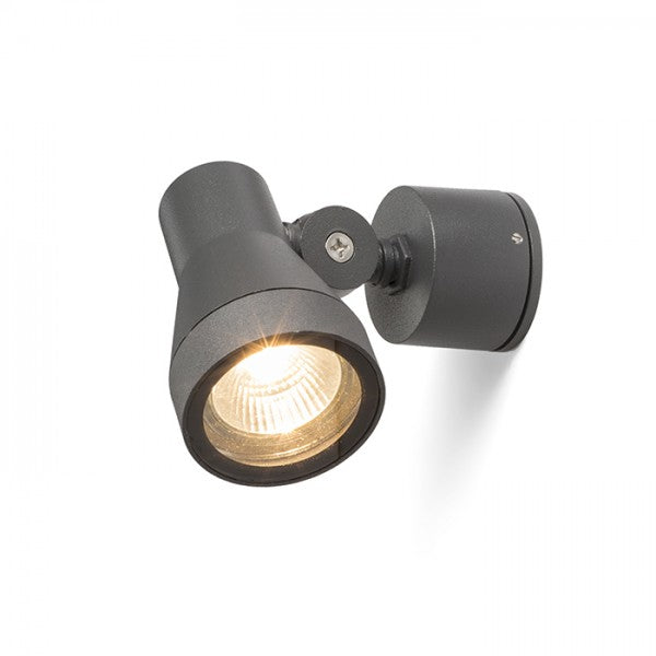 Faretto direzza da parete grigio antracite 230v gu10 35w ip54