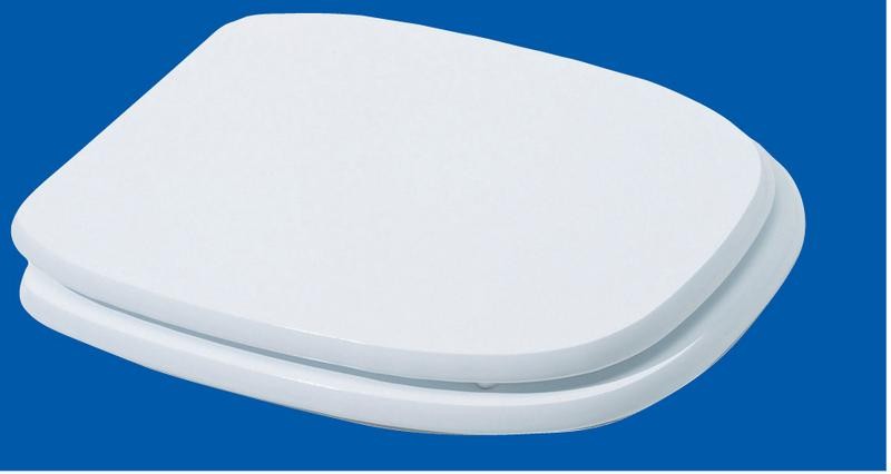 Coprivaso wc bagno mod.square in legno laccato bianco cm.36x45 sedile