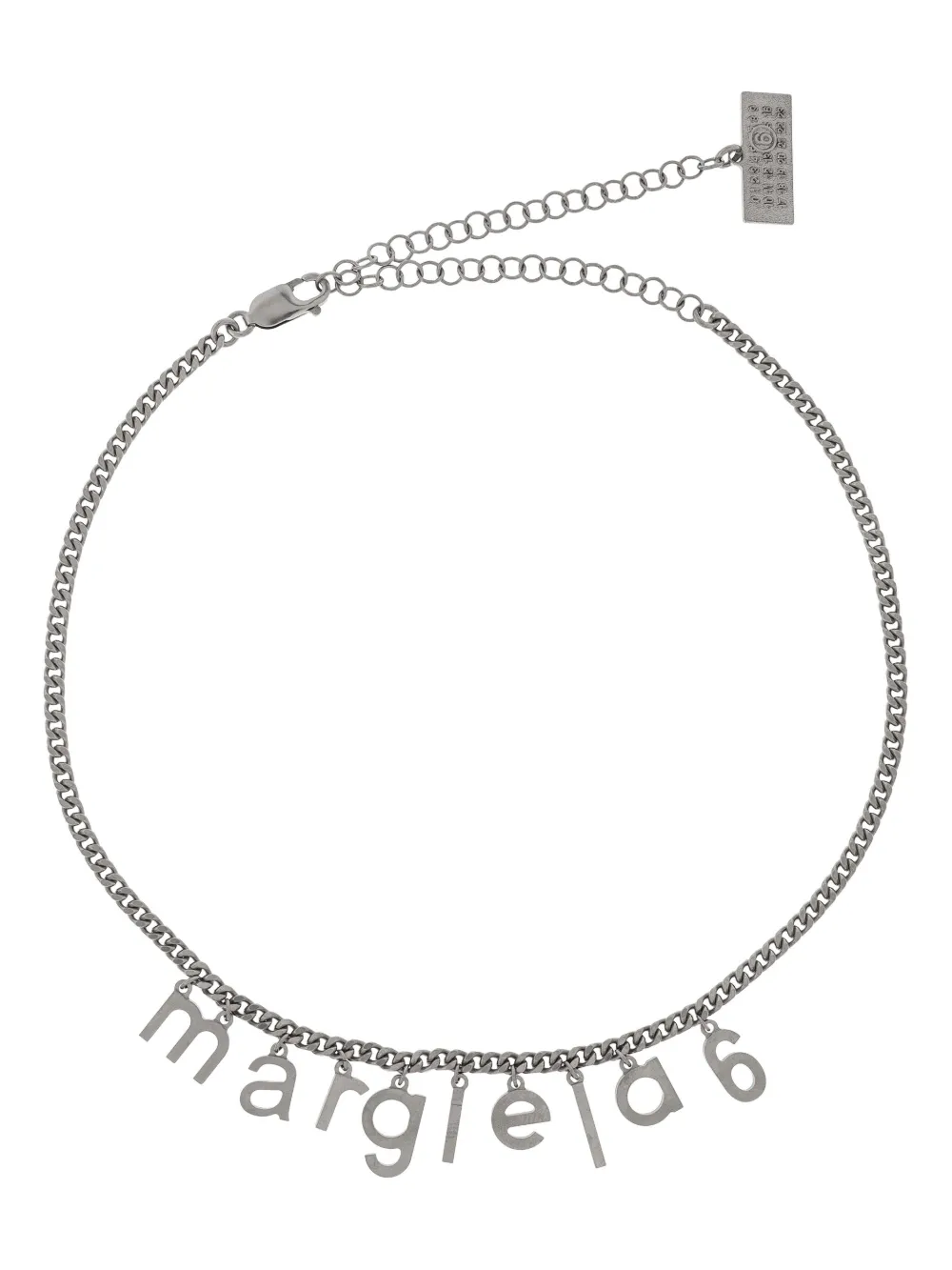MM6 Maison Margiela logo-lettering necklace - Argento