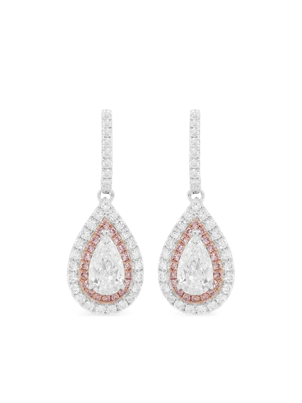 HYT Jewelry 18kt white gold diamond drop earrings - Argento