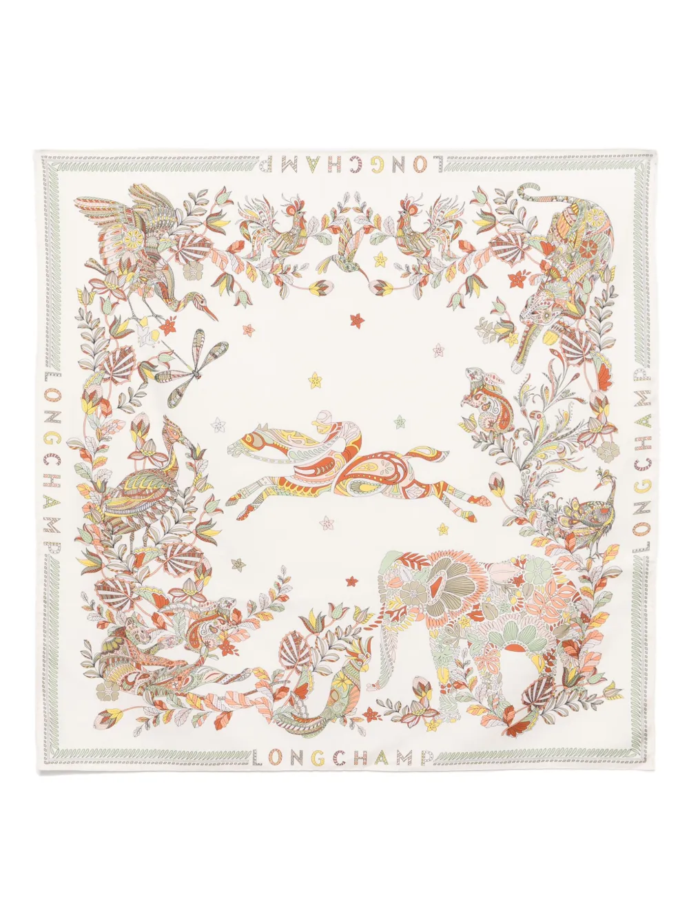 Longchamp Forêt Longchamp scarf 90 - Bianco