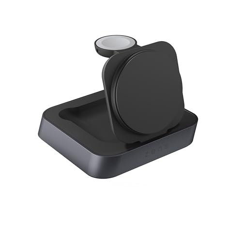 Zens Nightstand Charger Pro 2 15 Watt 2In1 Caricatore Wireless Compatibile Con Magsafe E Qi2 (Certificato Qi2, Realizzato Per Apple Watch, Adattatore