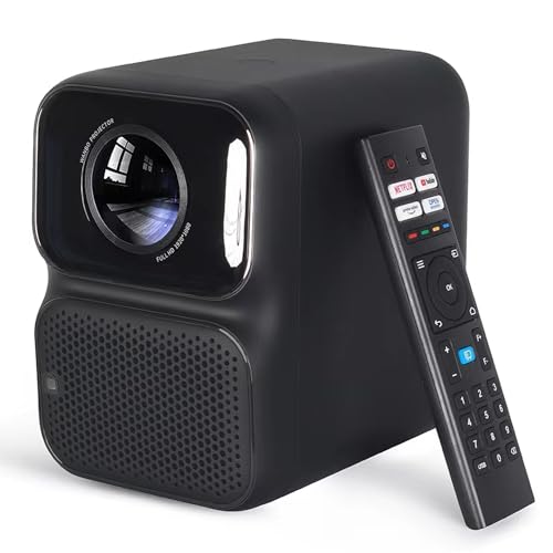 Wanbo Tt Portable Projector Netflix, Auto Focus Native 1080P 650 Ansi Home Video Projector With 5G Wifi And Bluetooth, 4K Dolby Audio Supported Smart