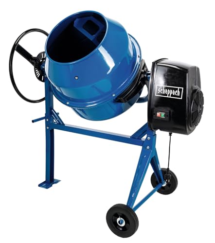 Scheppach Miscelatore Per Calcestruzzo Mix125, Potenza 550 W, Tensione 230 V, Capacità 125 L