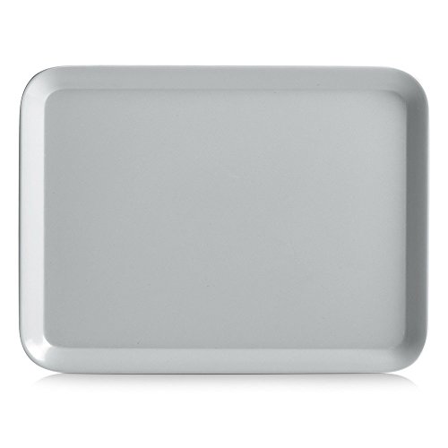 Zeller - Vassoio In Melamina, 24 X 18 Cm, Colore: Grigio