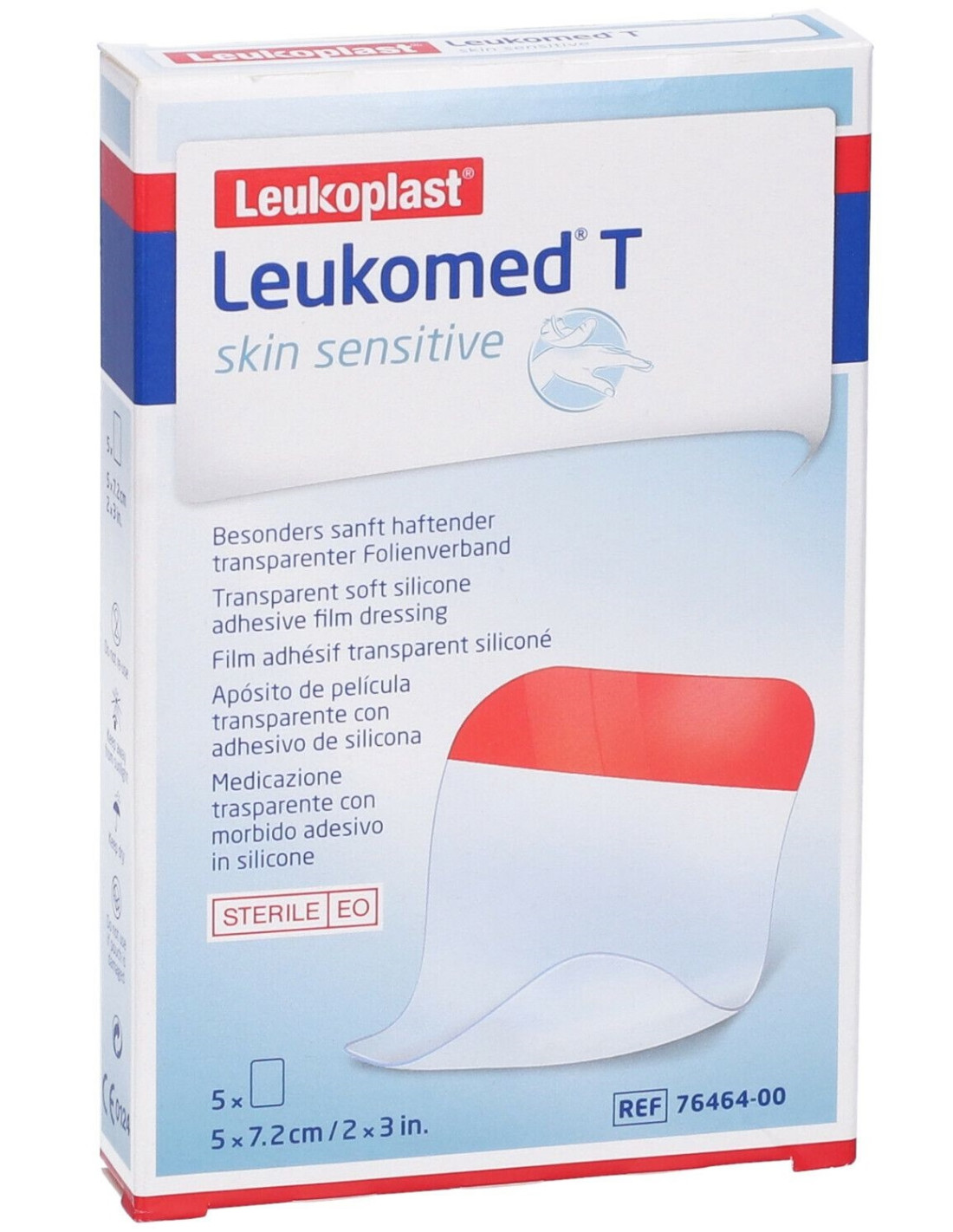 Leukomed T Skin Sensitive Medicazione Trasparente Sterile 5Pz