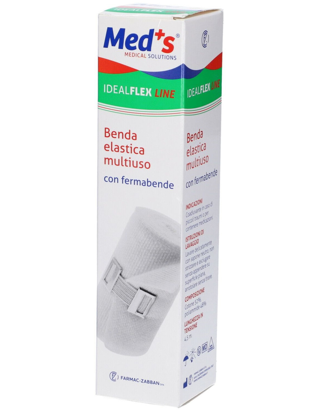 Med'S Idealflex Benda Elastica Multiuso 4,5M X 10Cm
