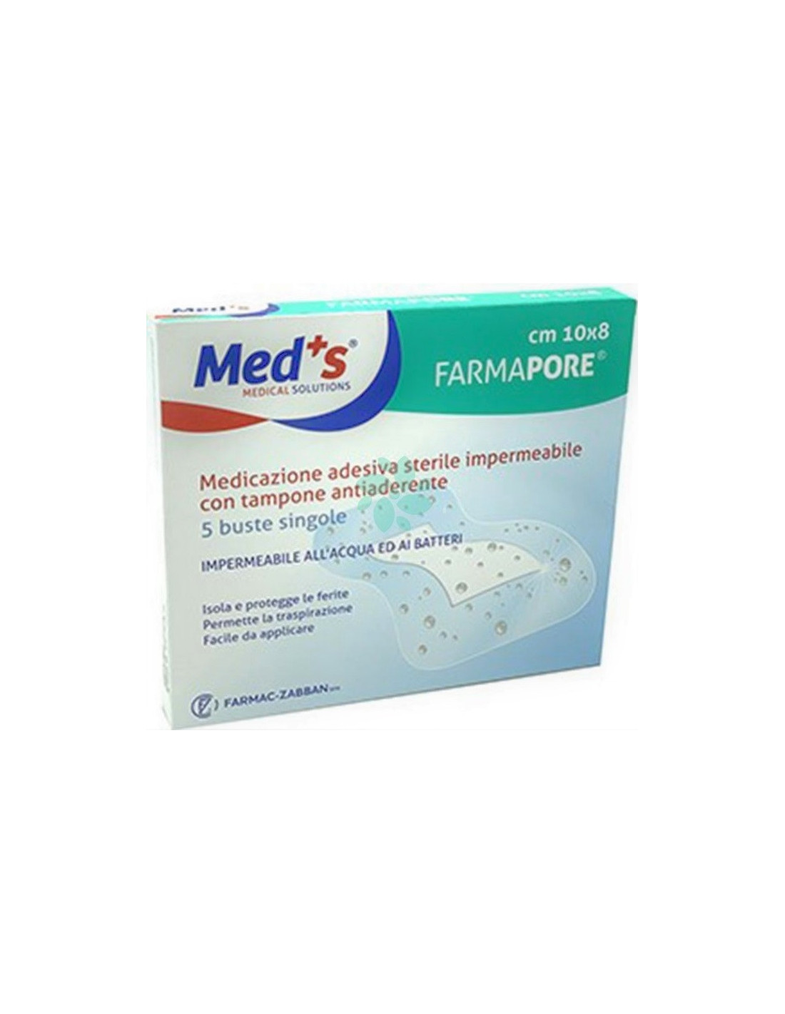 Med'S Farmapore Medicazioni Adesive Sterili Impermeabili 10X8 5Pz
