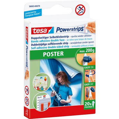 tesa Powerstrips POSTER, Haltekraft: max. 0,2 kg