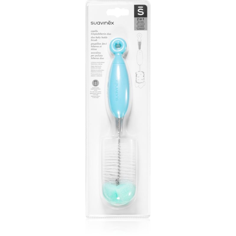 Suavinex Duo Baby Bottle Brush Cepillo De Limpieza Turquoise 1 Ud