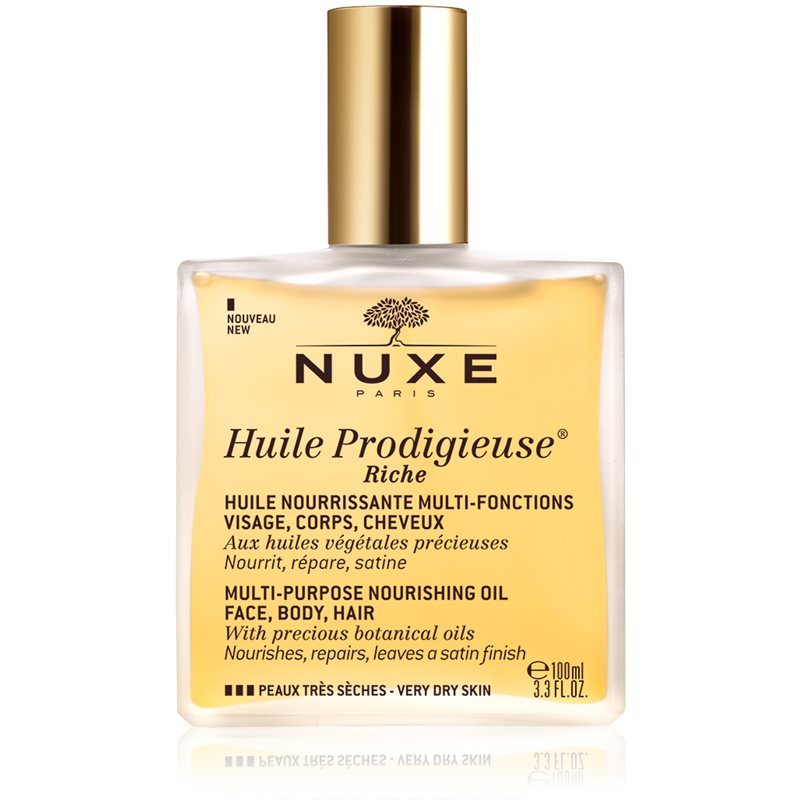 Nuxe Huile Prodigieuse Riche Aceite Seco Multiactivo Para Pieles Muy Secas 100 Ml