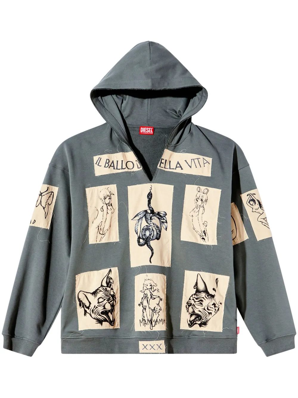 Diesel S-Boxt hoodie - Grigio