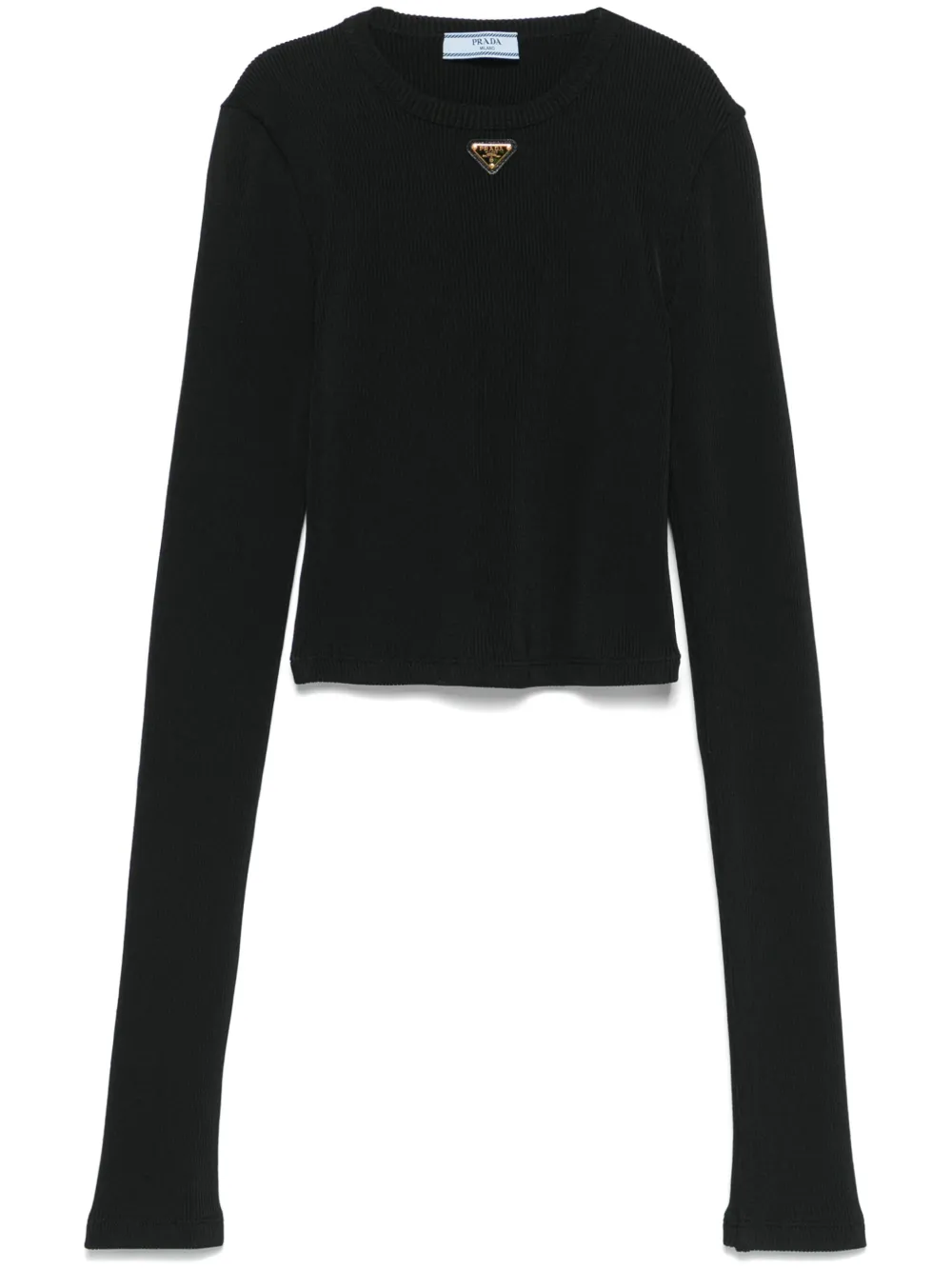 Prada enamel-logo T-shirt - Nero
