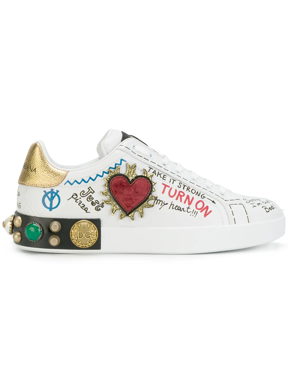 Dolce & Gabbana Sneakers con stampa - Bianco