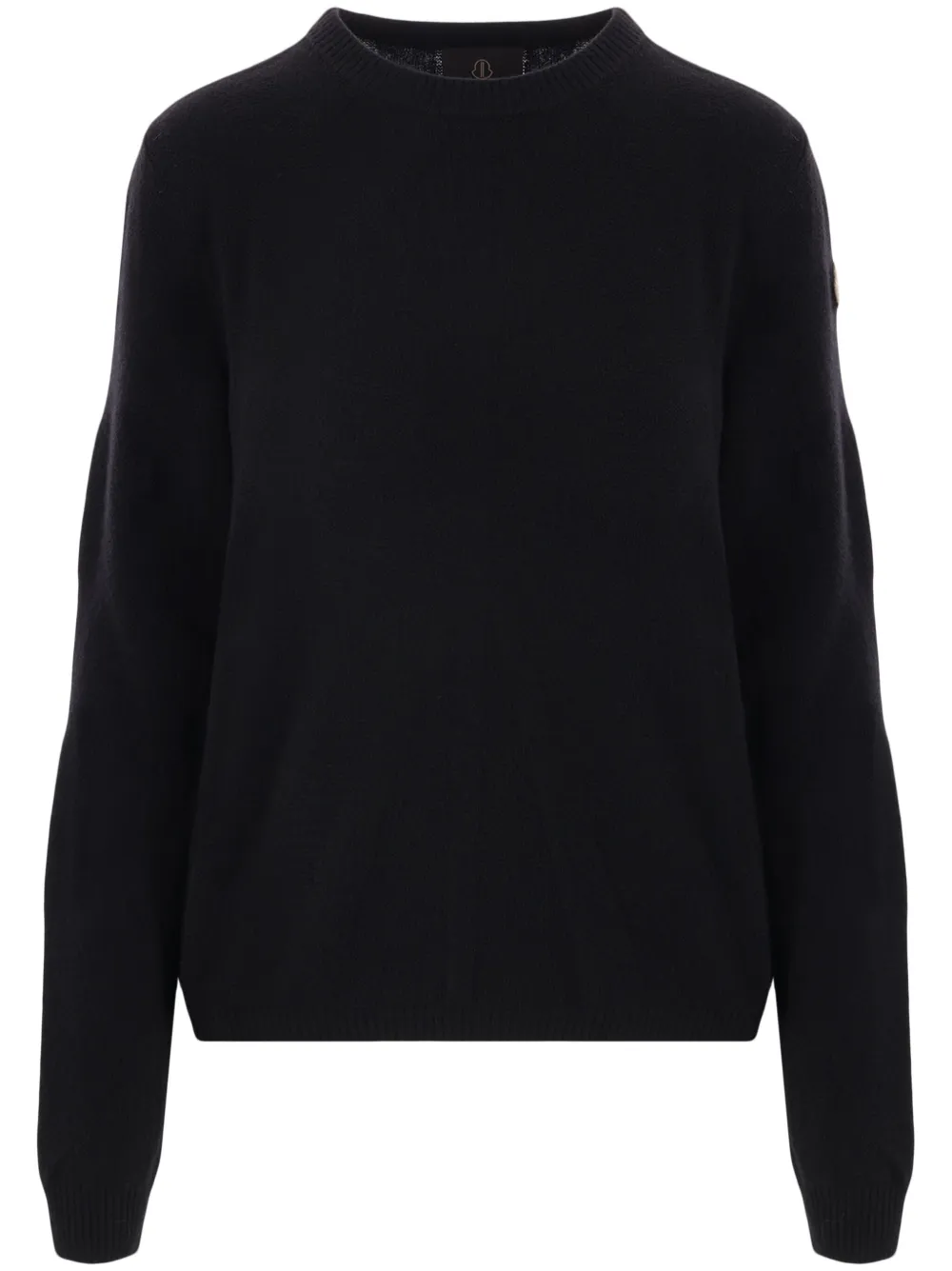 Moncler + Rick Owens logo-embroidered sweater - Nero