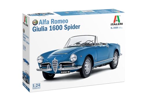 Italeri 3668 1:24 Alfa Romeo Guilia 1600 Spider - Modellismo, Kit, Modellini, Hobby, Colla, Kit Di Plastica, Kit Auto, Modello Auto 1:24