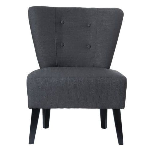 Fauteuils Brighton Pied Noir Assise Anthracite - Meet By Paperflow