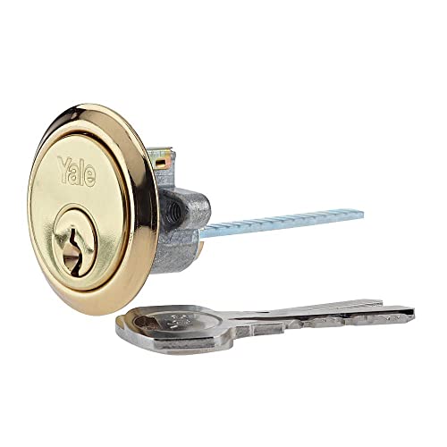 Yale B-1109-Pb Cilindro Di Ricambio Adatto Per Porte Da 38-57 Mm, 2 Chiavi In Dotazione, Ottone Lucido, 2 Keys