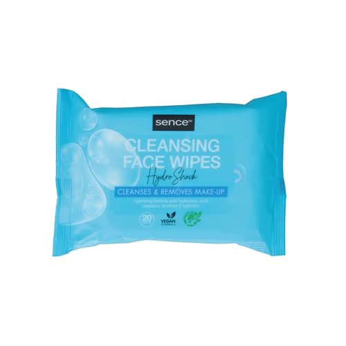 Sence Hydro Shock Cleansing Face Wipes - Salviette Vegane Per La Pulizia E Il Trucco, Per La Pulizia Del Viso, Per La Pulizia E Il Trucco