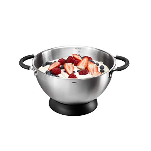 Gefu Ge28140 Mesco Ciotola Con Anello Antiscivolo Acciaio Inox 24 X 24 X 14,5 Cm