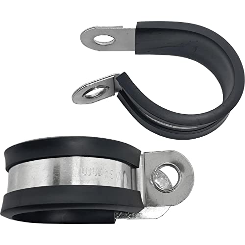 Lumonic 5X Fascette Per Tubi Da 34Mm Con Inserto In Gomma In Acciaio Inox V2A I Fascette Per Cavi Da Avvitare I Fascetta Per Tubi 34Mm, Fascette Per T
