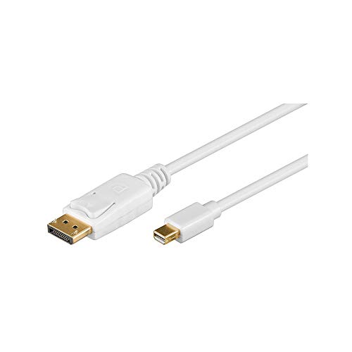 Goobay 52859 Mini Displayport Per Cavo Adattatore 1.2, Dorato, Bianca, 2M Lunghezza Del Cavo