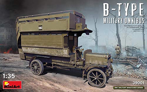 Miniart - Ma39001 Modellino Veicolo Da Guerra In Plastica Da Montare, B-Type Military Omnibus 100% Nuovi Stampi, Scala 1:35