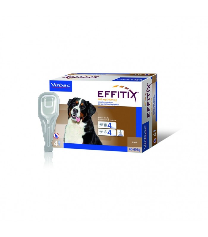 Effitix spot-on 4 pipette 6,60 ml cani 40-60 kg