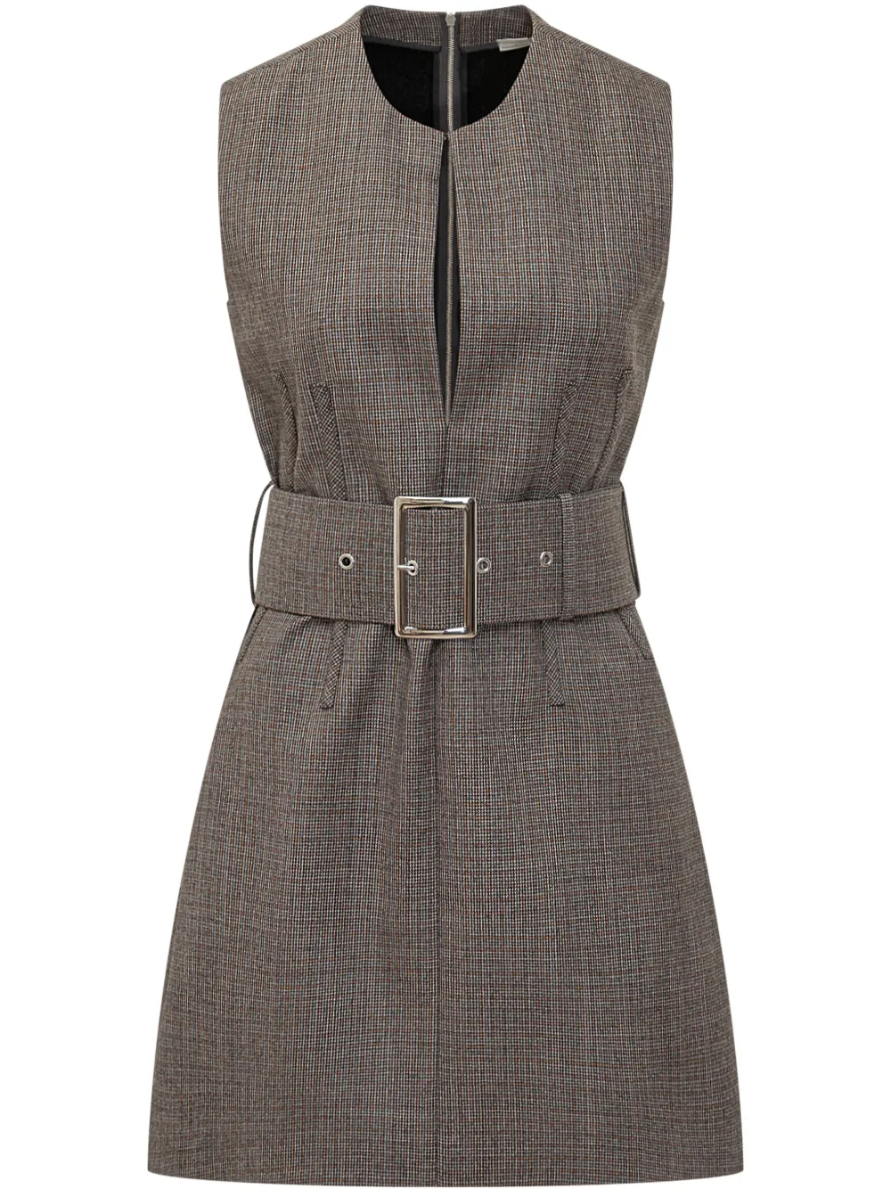 Stella McCartney belted mini dress - Marrone