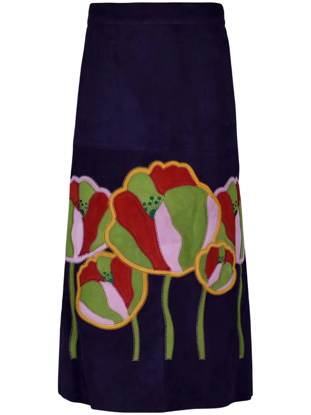 PAULA Corvus midi skirt - Blu