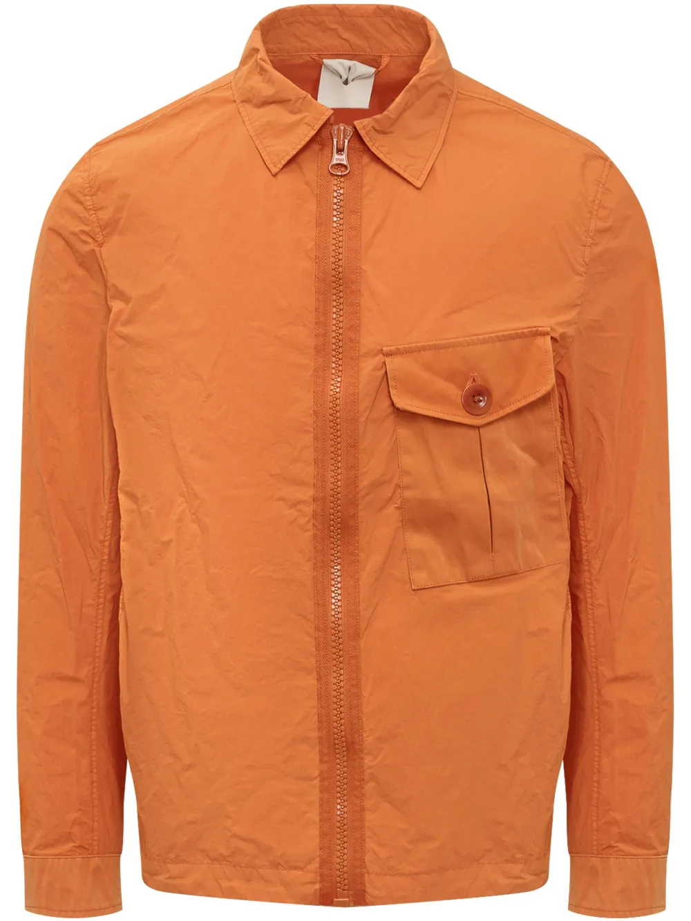 Ten C garment-dyed shirt jacket - Arancione