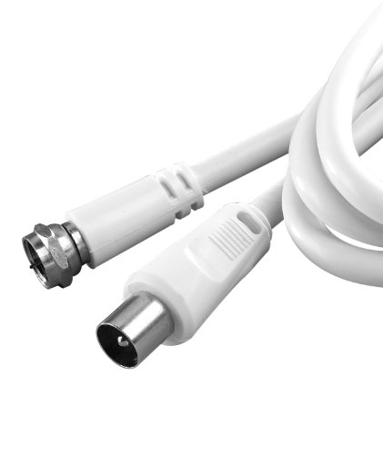 Vivanco Cable Coaxial F Plug/Coax Plug 1,5 M Blanco