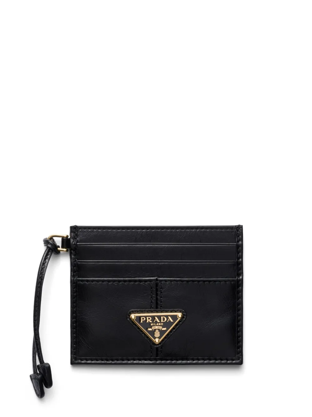 Prada leather card holder - Nero