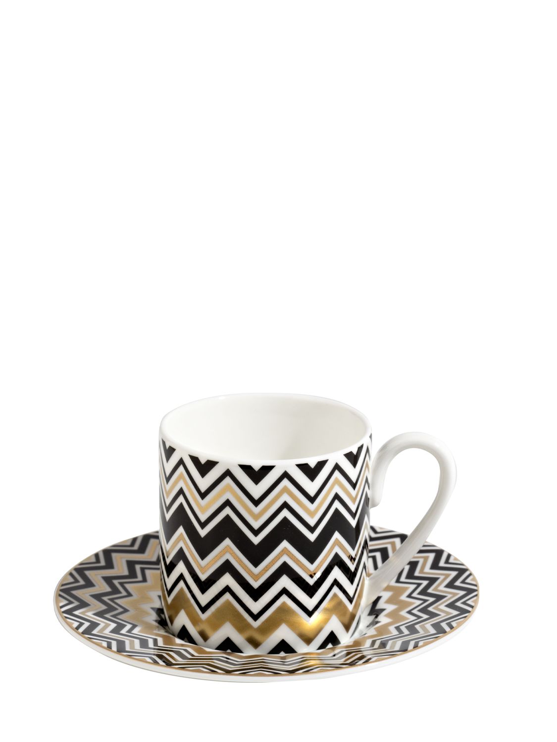 Zig Zag Gold 2 Piece Espresso Set
