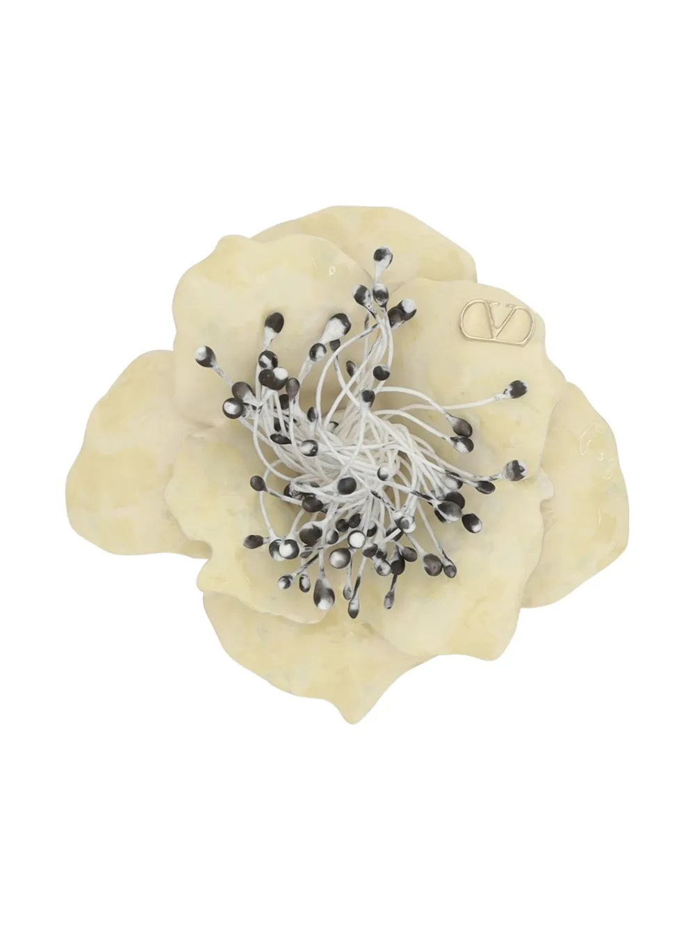 Valentino Garavani Fleur Lumineuse tie clip - Bianco
