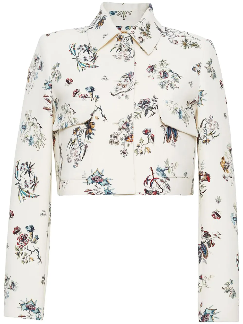Adam Lippes floral jacket - Bianco
